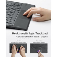 Klávesnice Inateck Surface Pro 7, kompatibilní se Surface Pro 7/7+/6/5/4 s trackpadem, Bluetooth 5.3, 7barevné podsvícení, QWERT